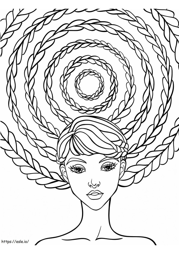 Awesome Hair coloring page