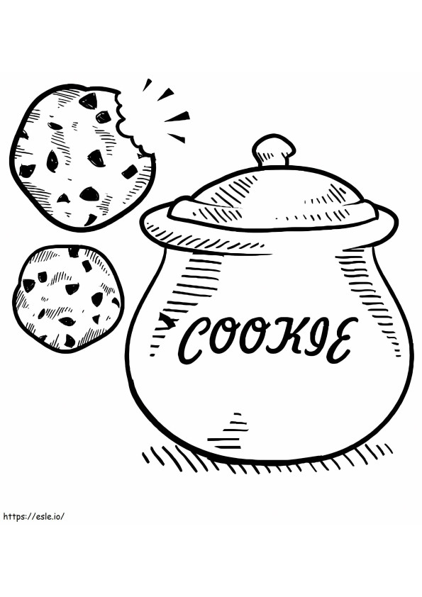 クッキー缶 ぬりえ - 塗り絵