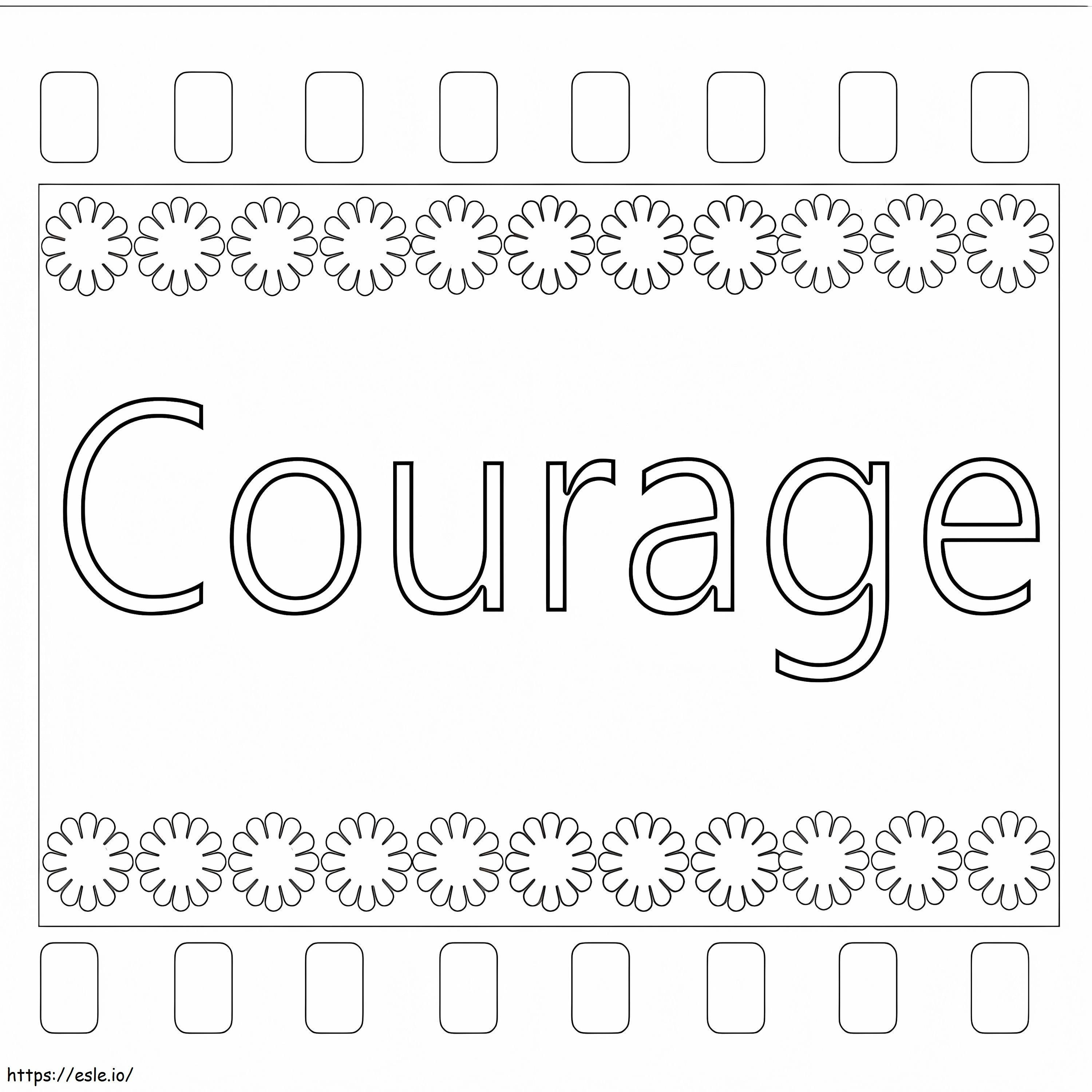 Printable Courage coloring page