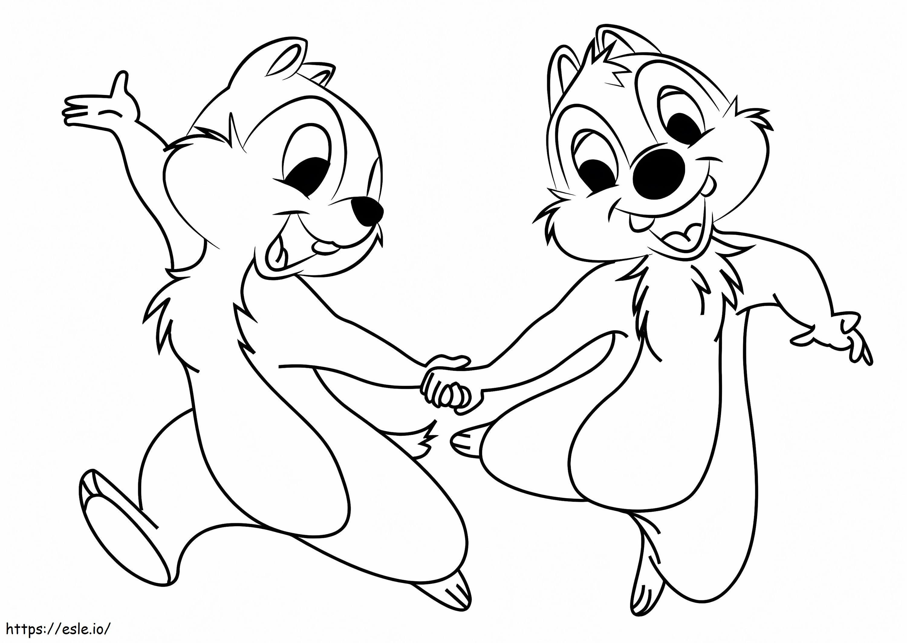 Chip And Dale 2 coloring page
