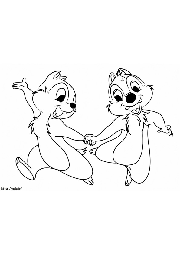 Chip And Dale 2 coloring page