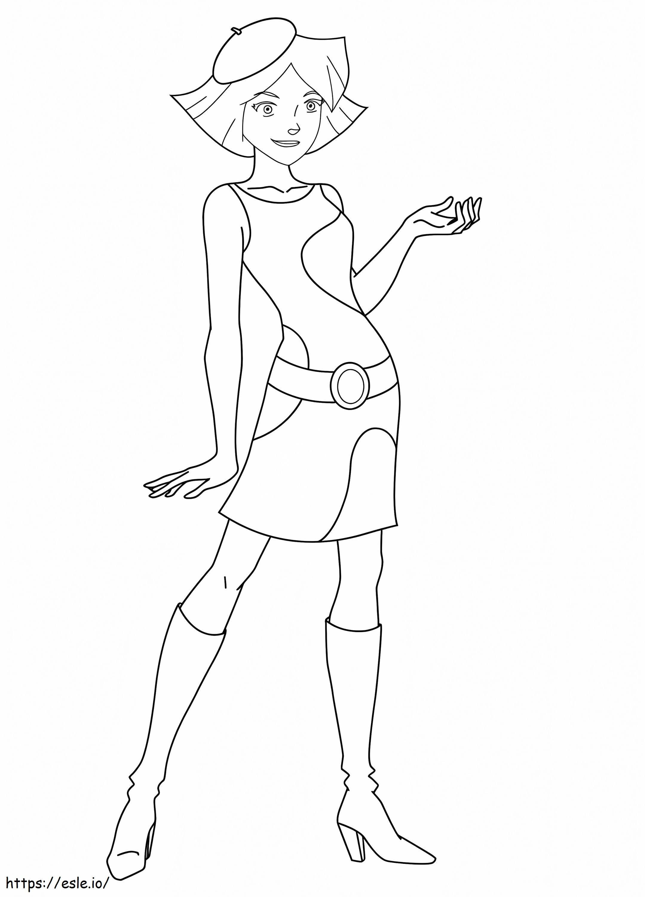 Beautiful Clover Totally Spies coloring page