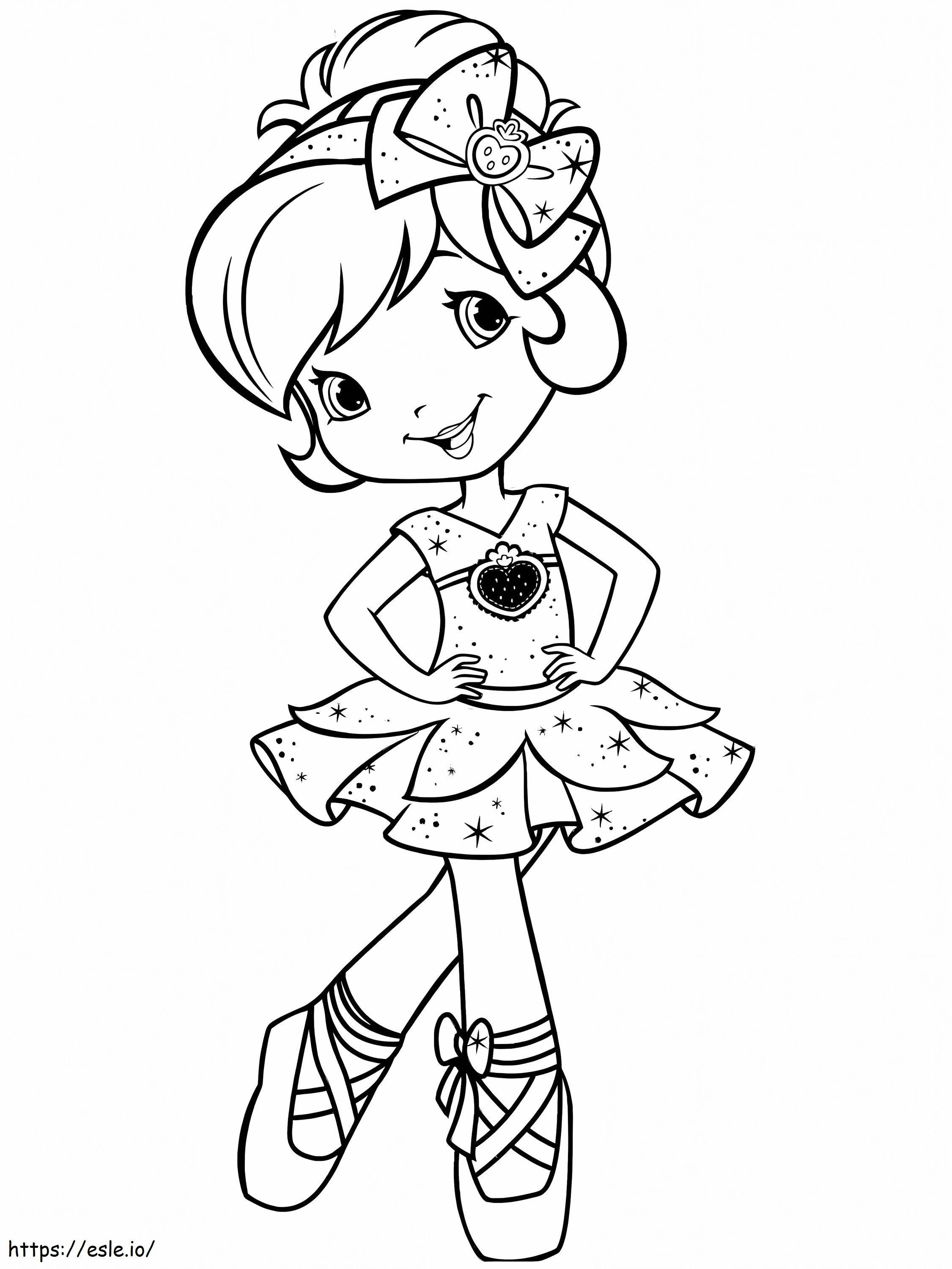 Erdbeer-Shortcake-Ballerina ausmalbilder