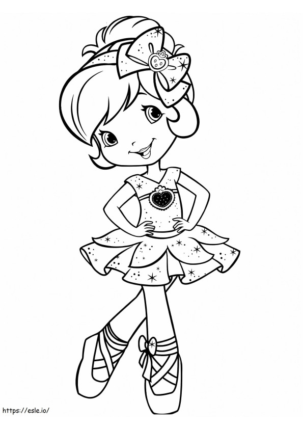 Strawberry Shortcake Ballerina coloring page