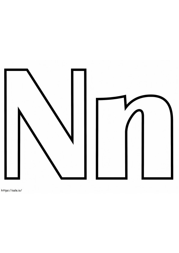 Letter N 3 coloring page