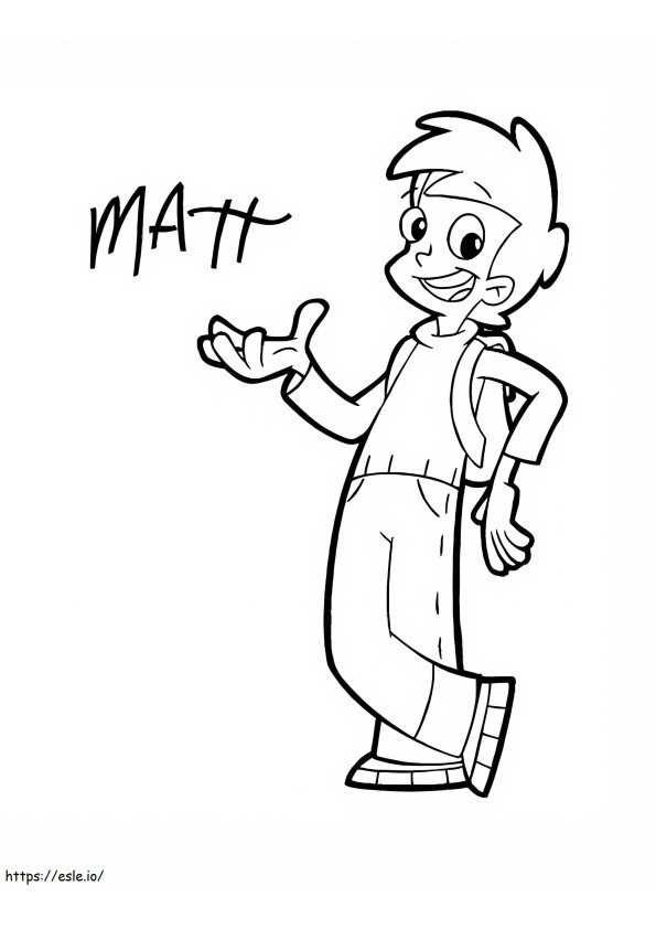 Matt The Cyberchase coloring page