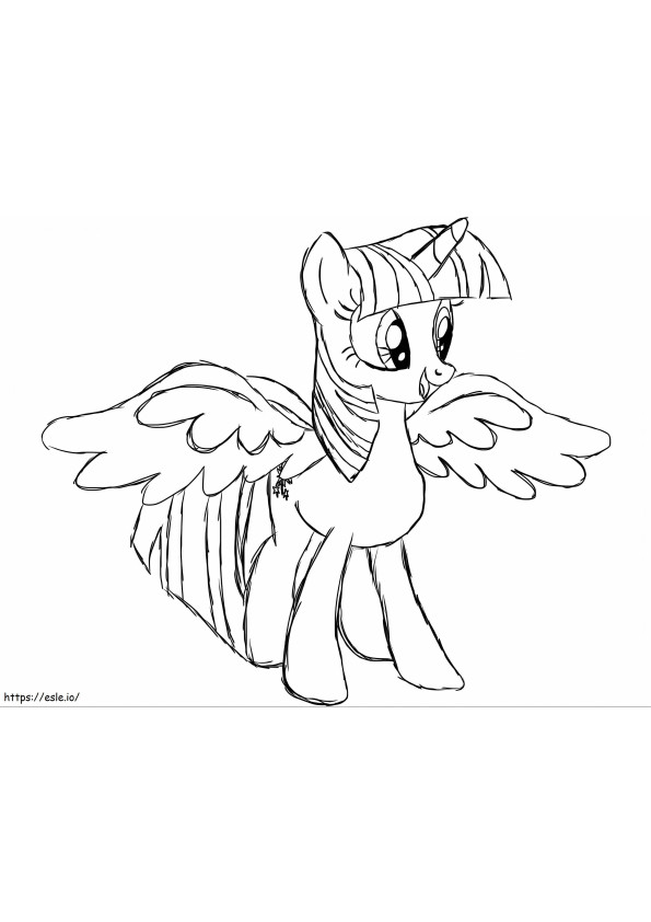 Twilight Sparkle Sketch coloring page