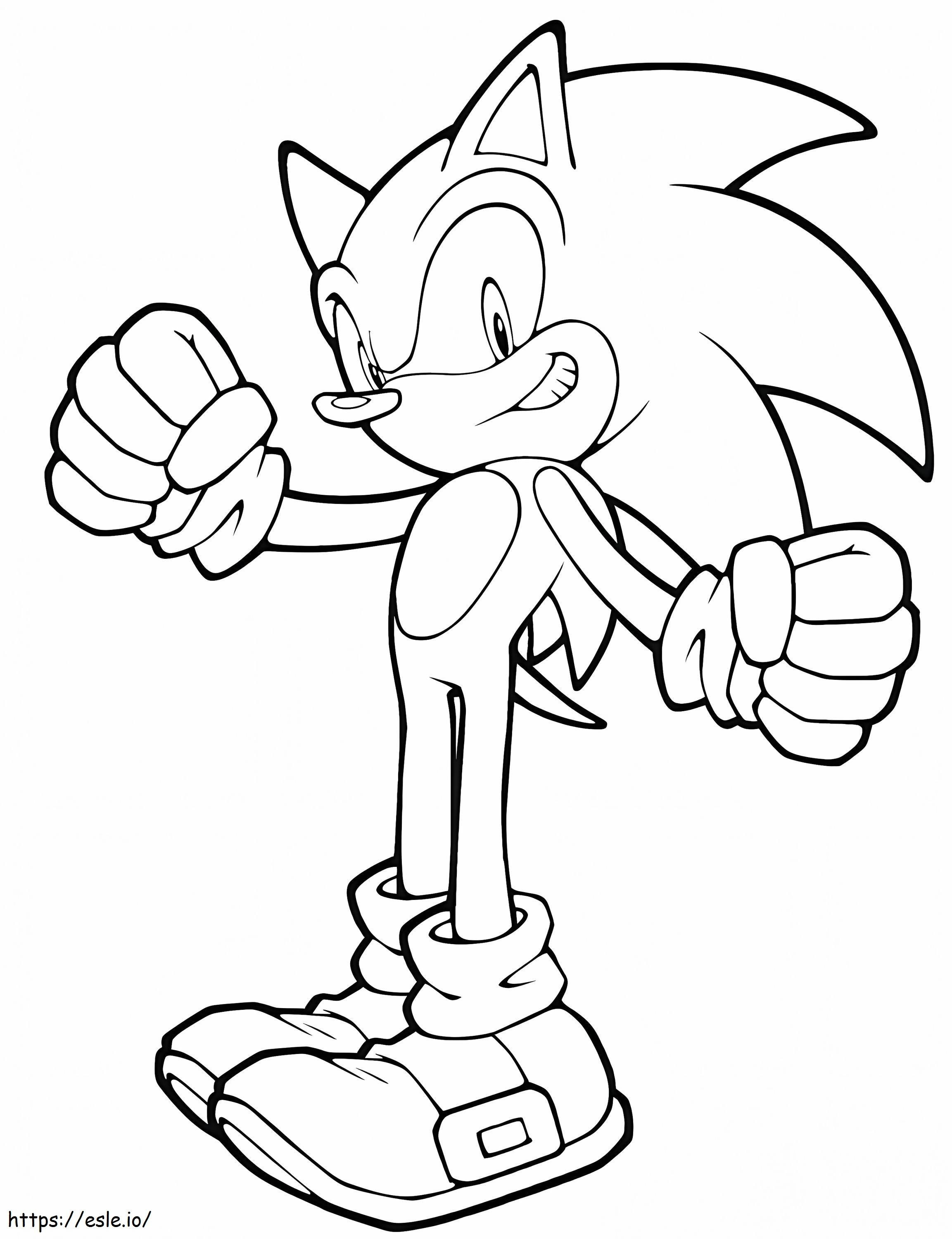 Printable Sonic coloring page