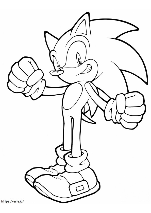  Sonic imprimível para colorir