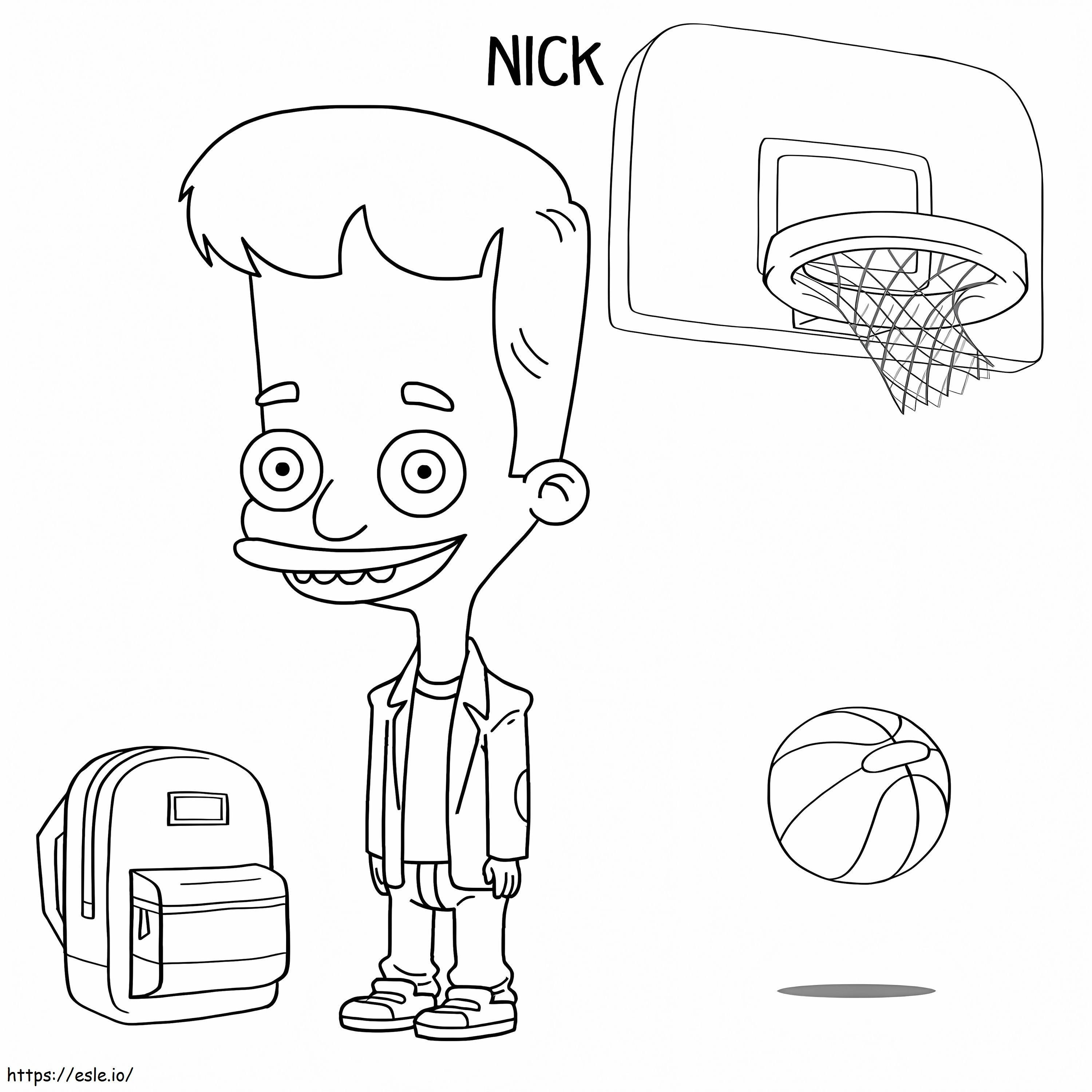Nick Birch From Big Mouth coloring page
