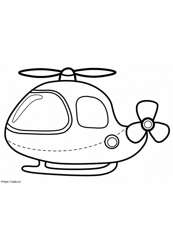 Coloriage Dulce Hélicoptère à imprimer dessin