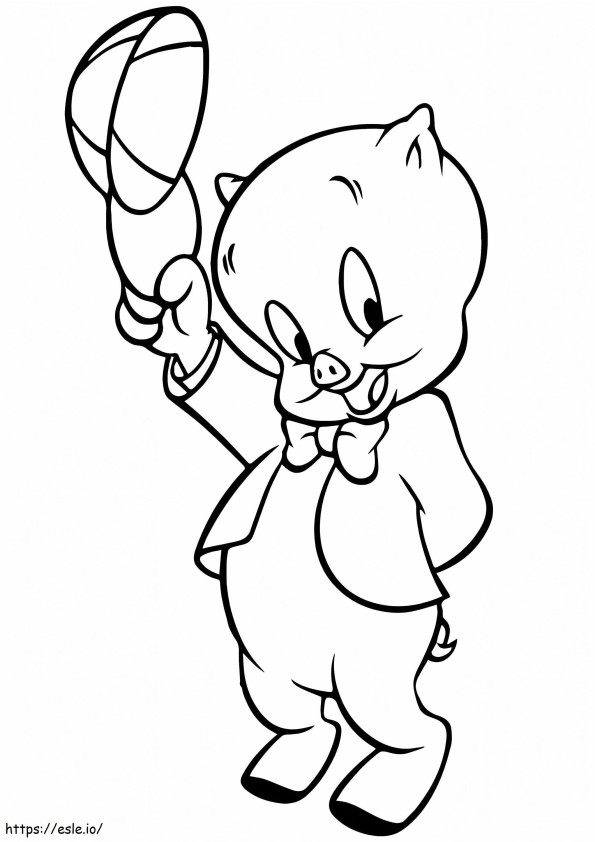 Looney Tunes Porky Pig para colorir
