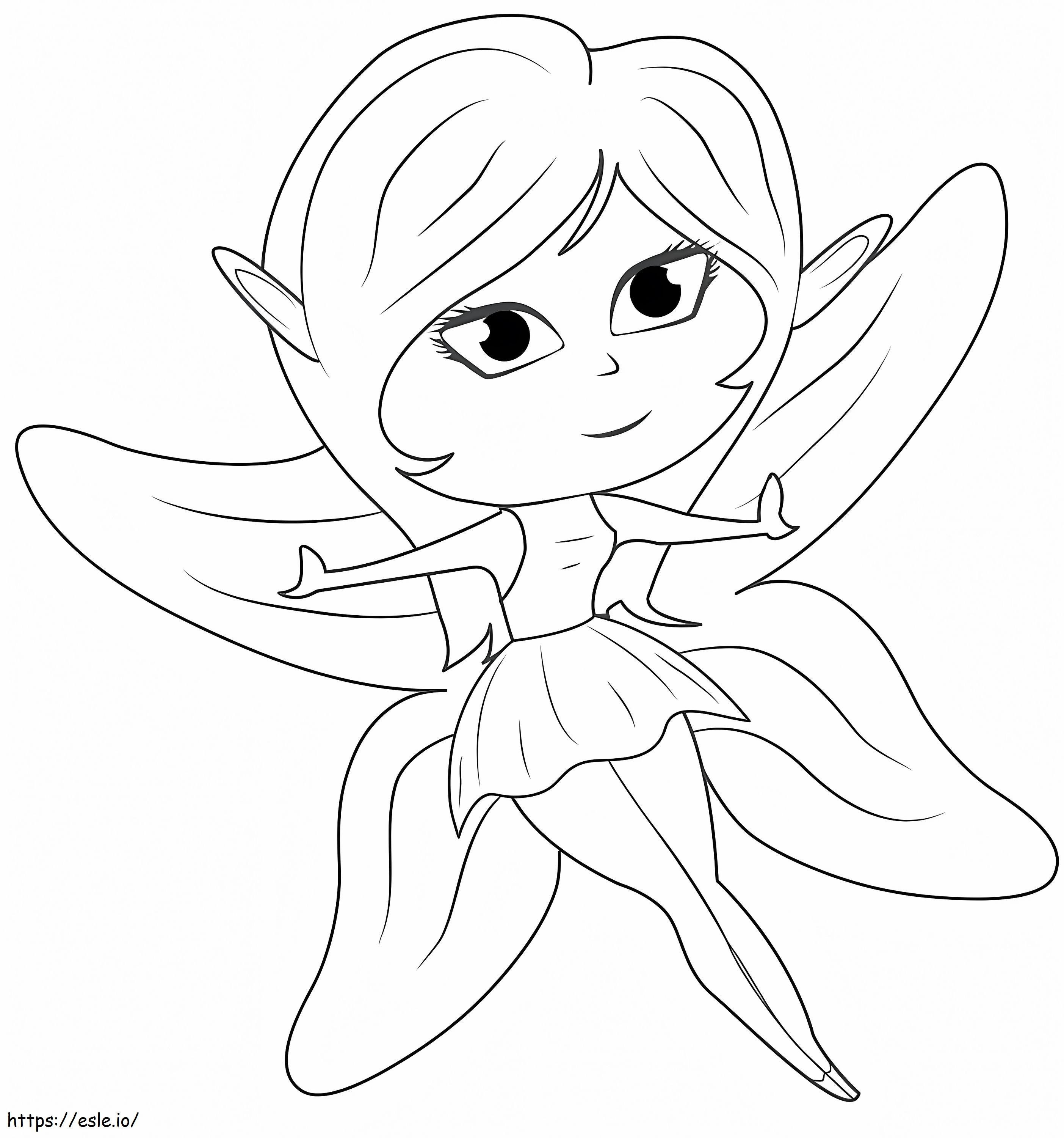 Adorable Fairy coloring page