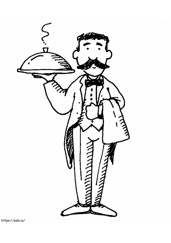 Waiter 1 coloring page