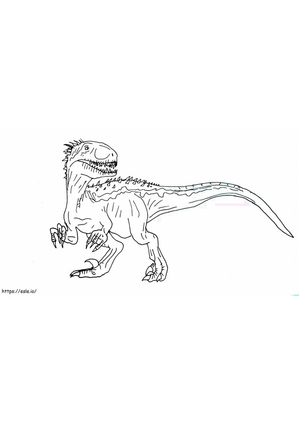 Straszny Indoraptor kolorowanka