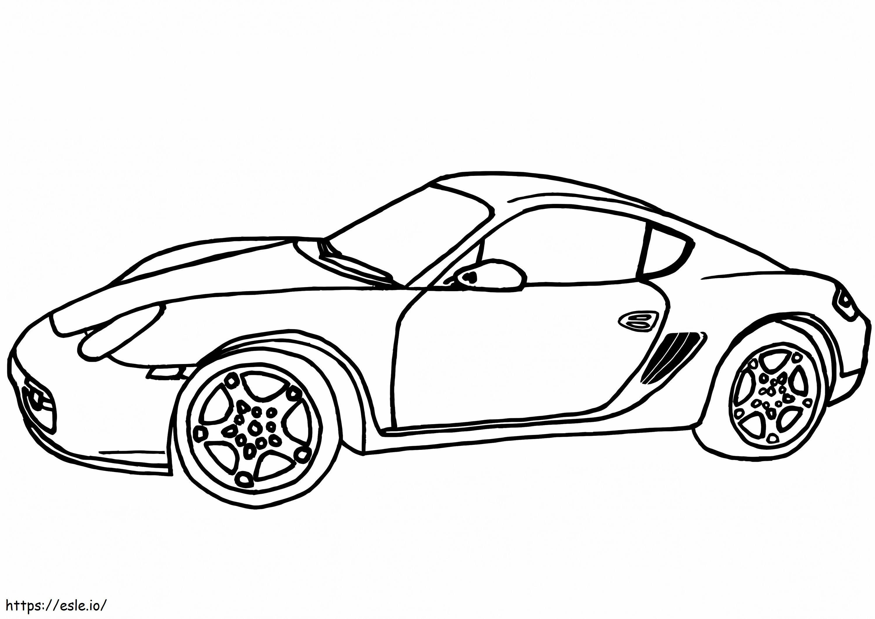 Coloriage Porsche Caïman à imprimer dessin