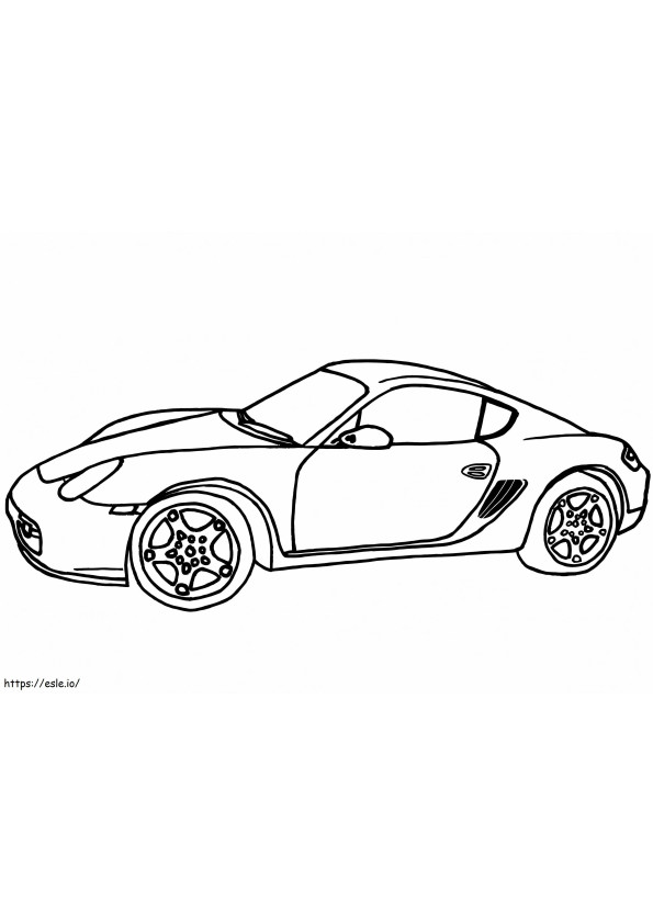 Coloriage Porsche Caïman à imprimer dessin