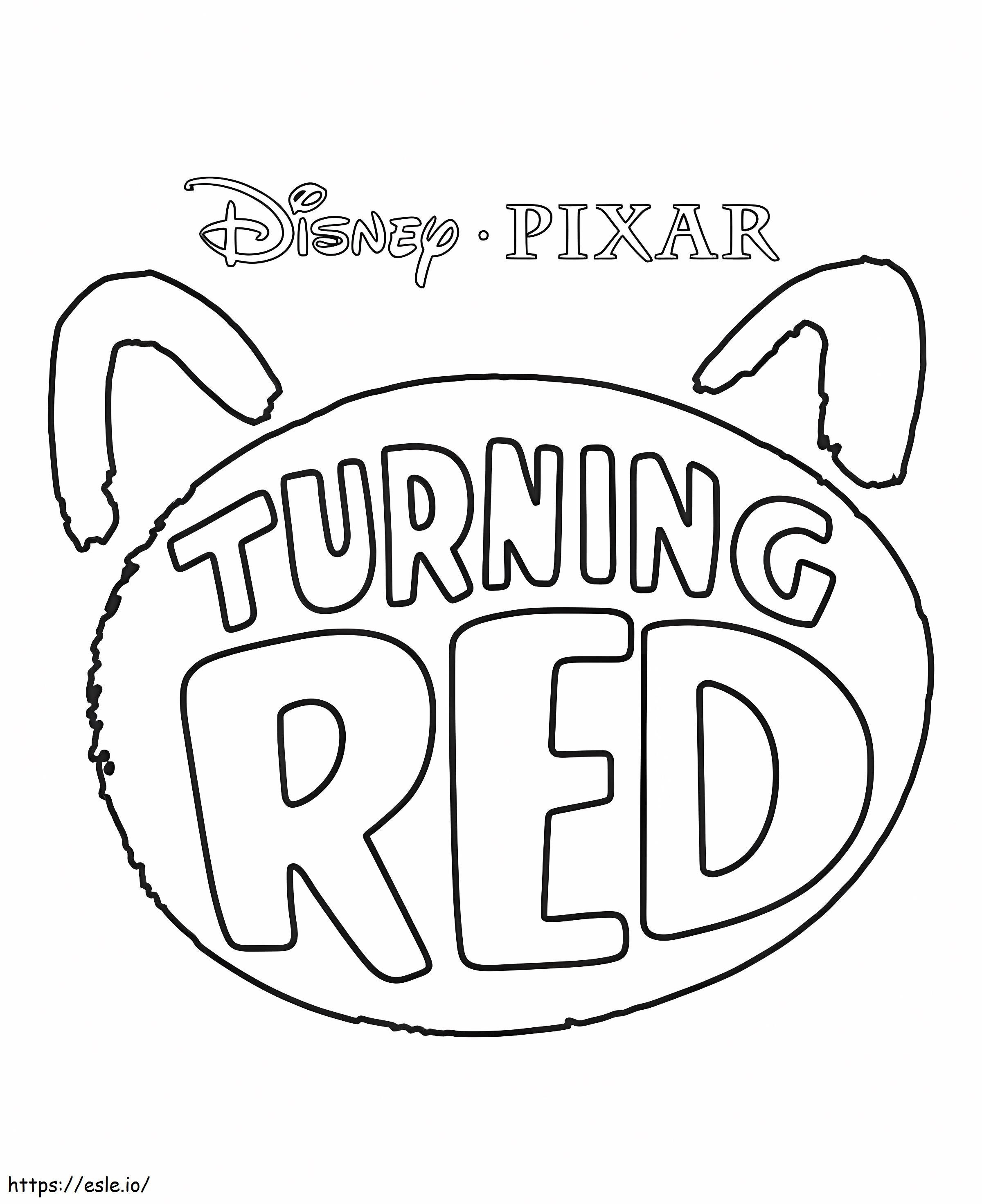 Punainen logo värityskuva