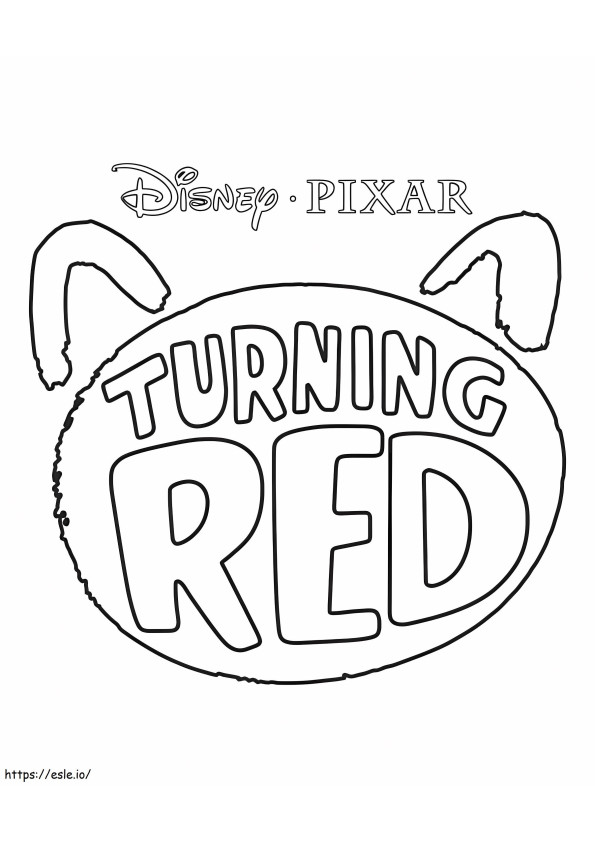 Logotipo rojo giratorio para colorear