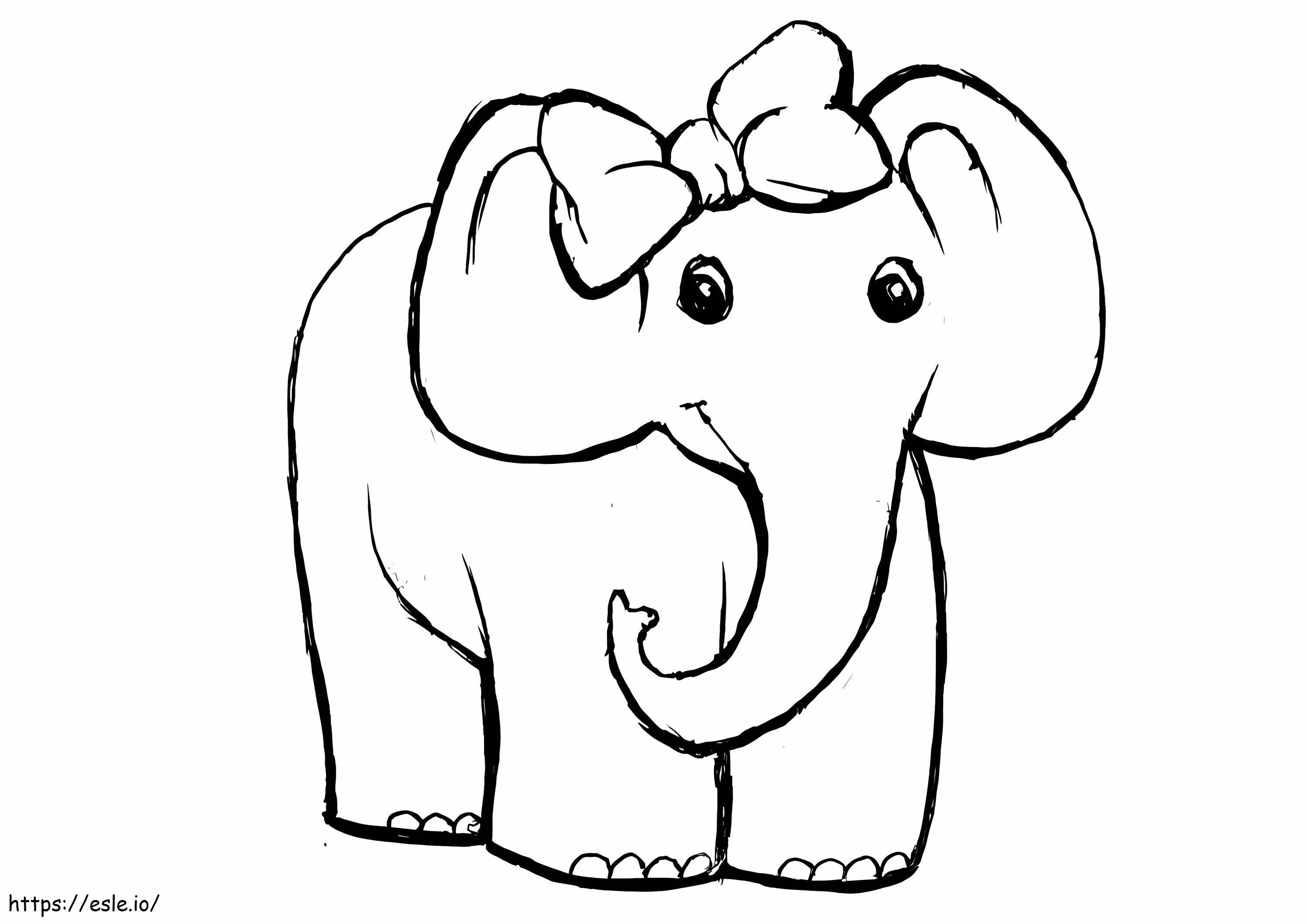 Female Elephant coloring page