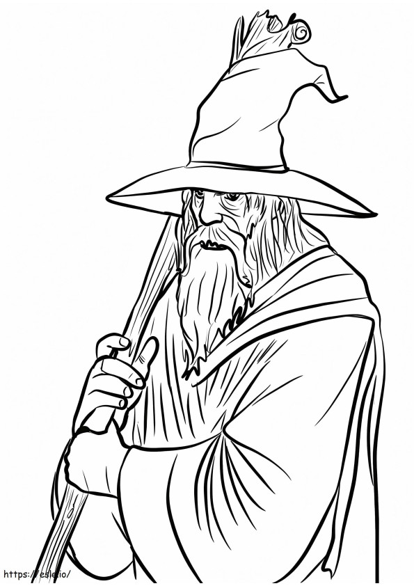 Coloriage Gandalf 4 à imprimer dessin