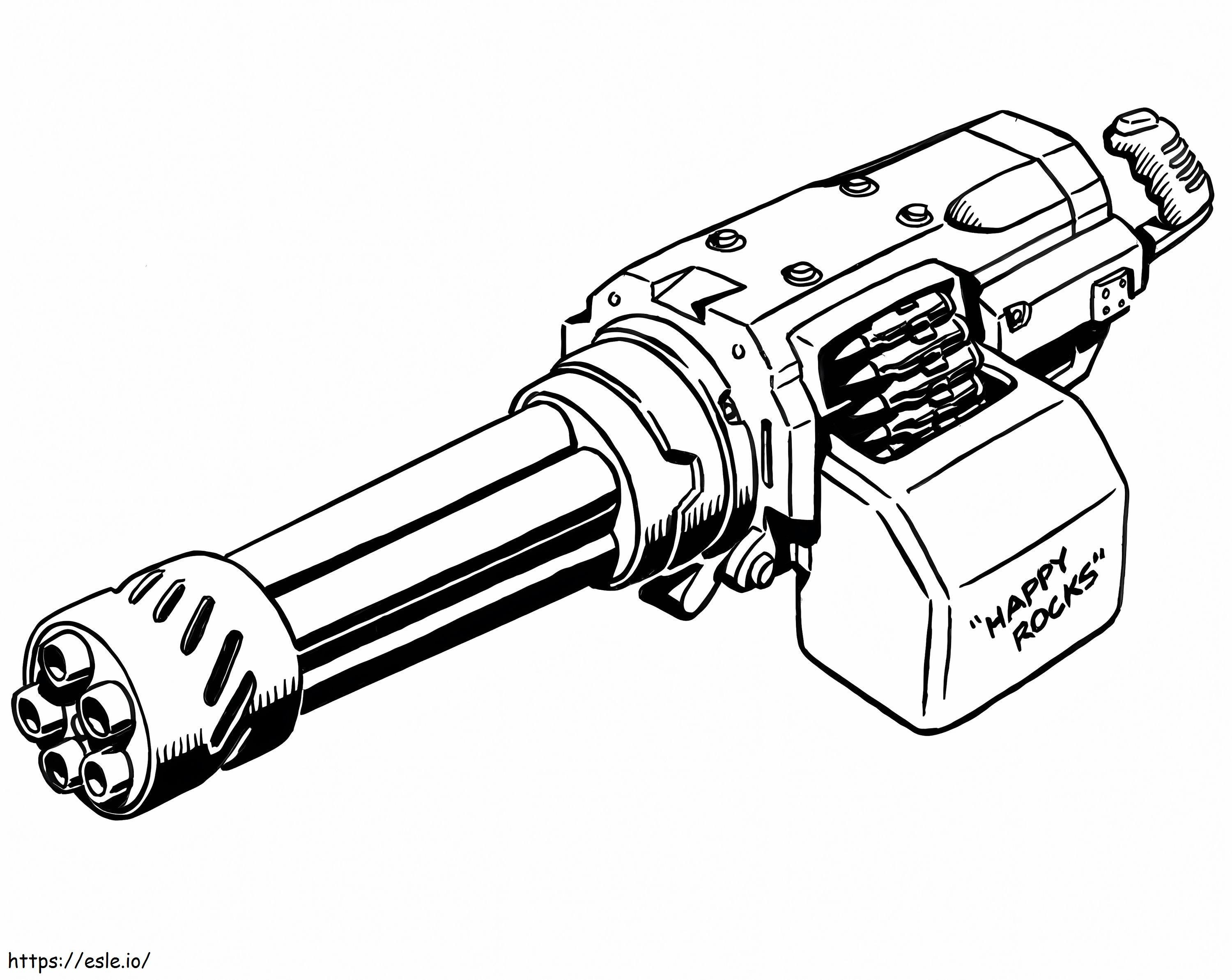 Coloriage Minigun à imprimer dessin