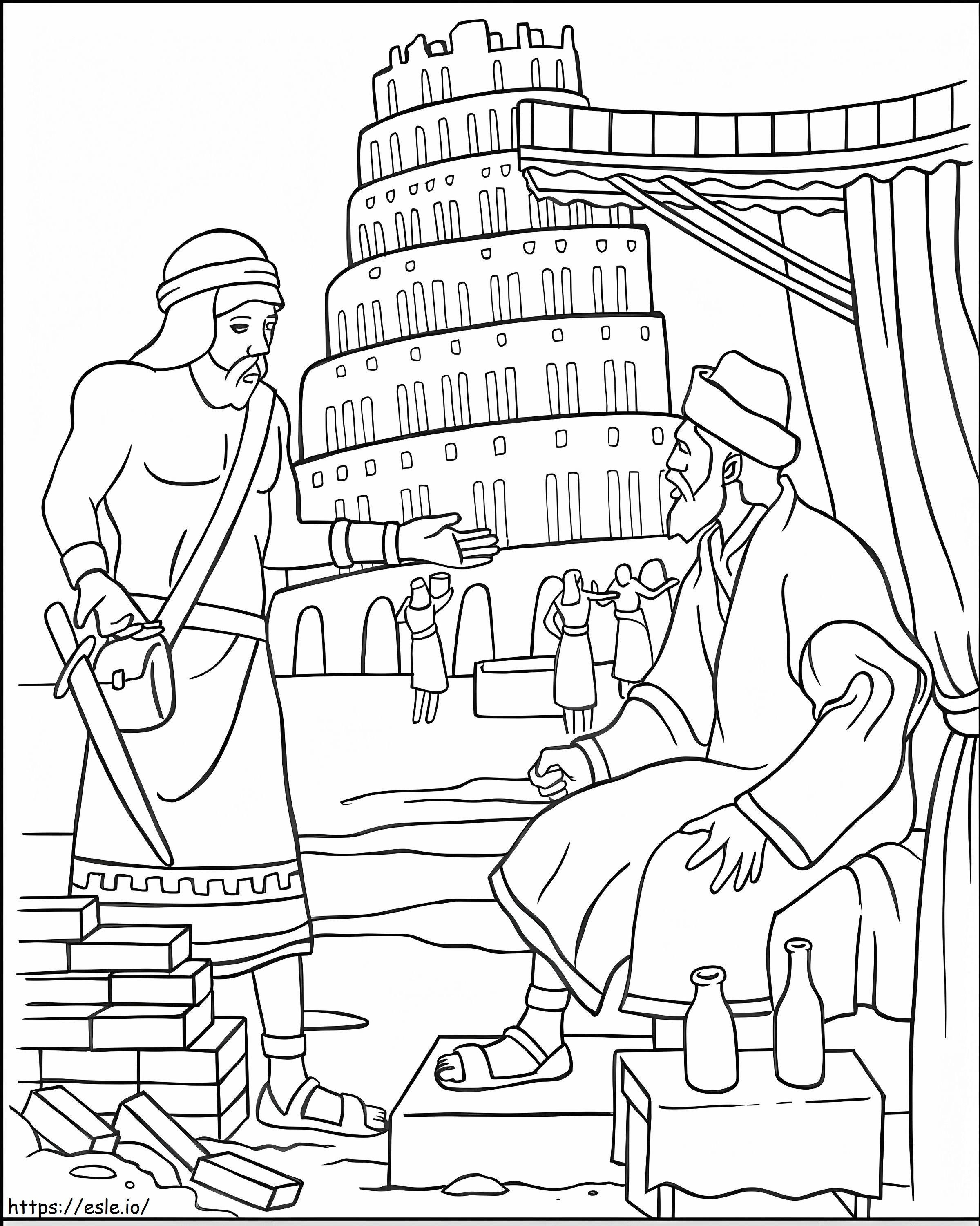 Wieża Babel 4 kolorowanka