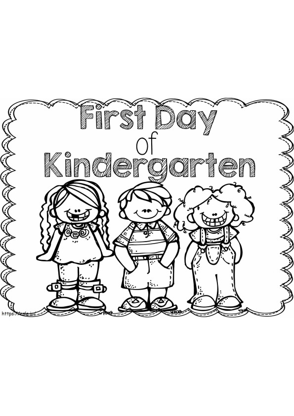 First Day At Kindergarten 1 coloring page