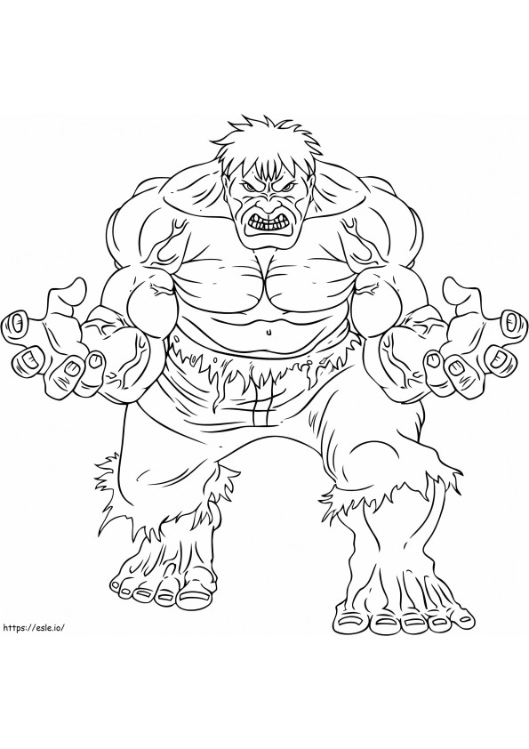 Hulk Is Angry coloring page
