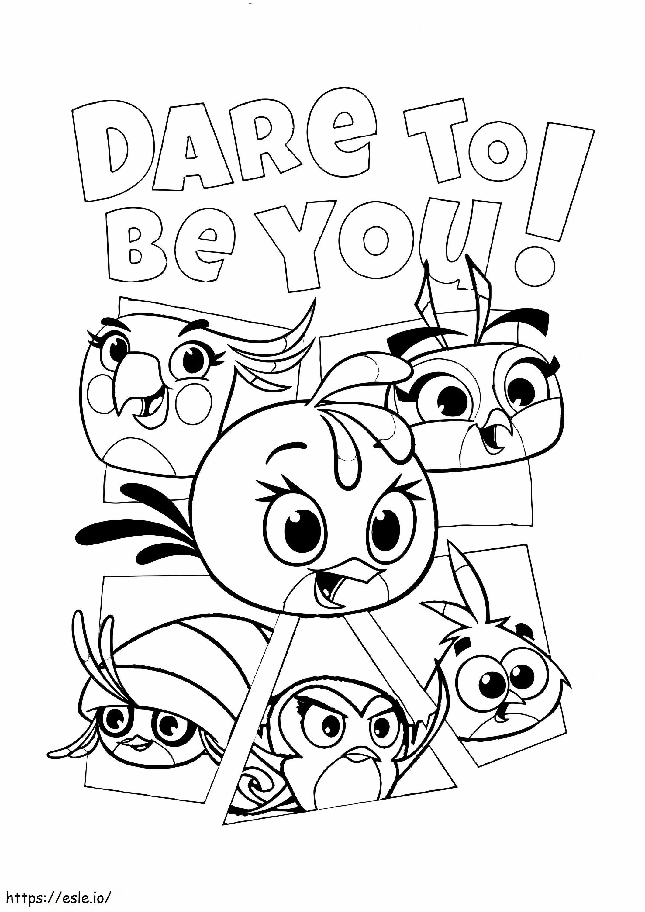 Angry Birds Stella Team coloring page
