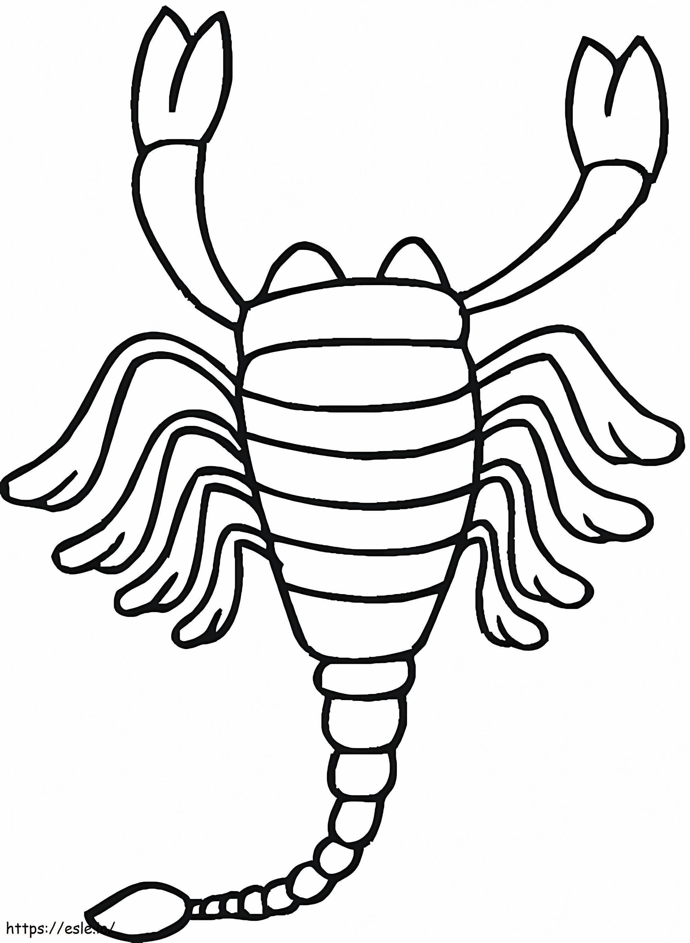 Scorpion Facile da colorare