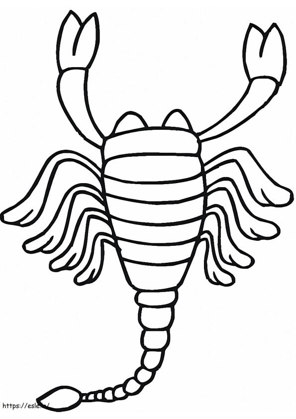 Scorpion Facile da colorare