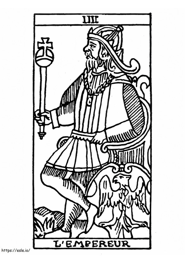 The Emperor Tarot Card coloring page
