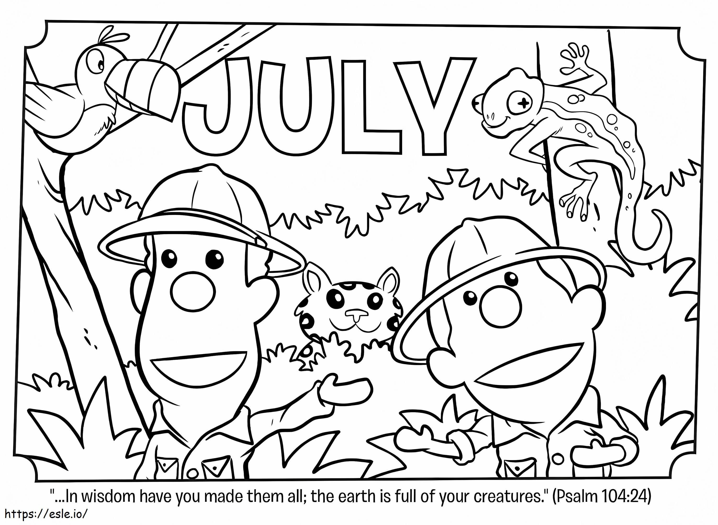 July 3 coloring page