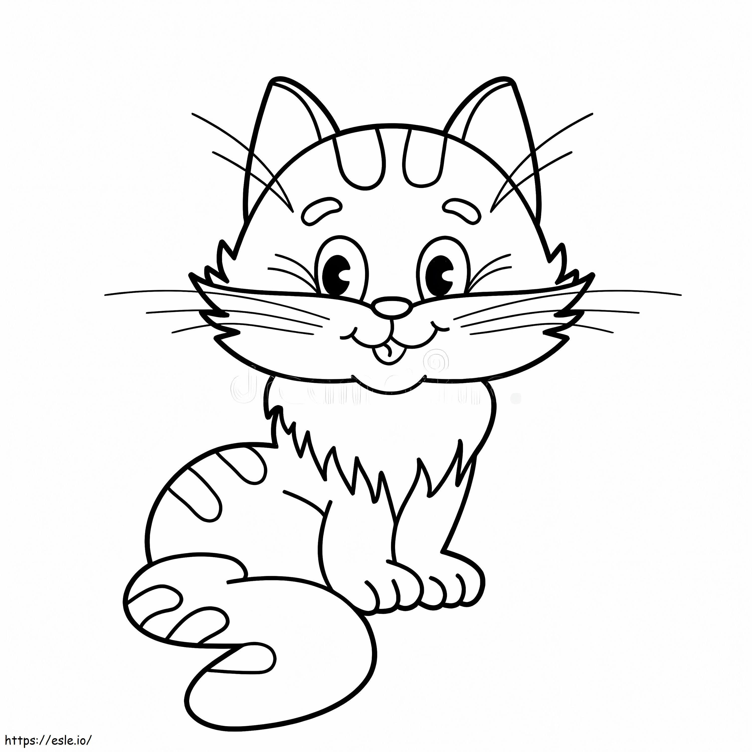Coloriage Bon chat à imprimer dessin