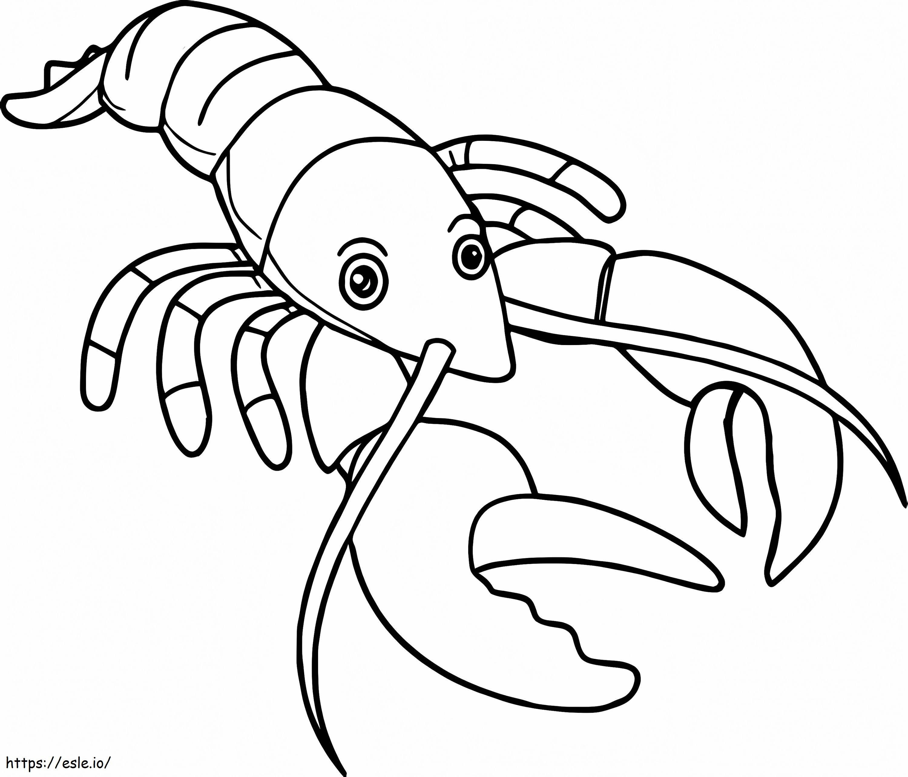 Lobster yang Dapat Dicetak Gambar Mewarnai