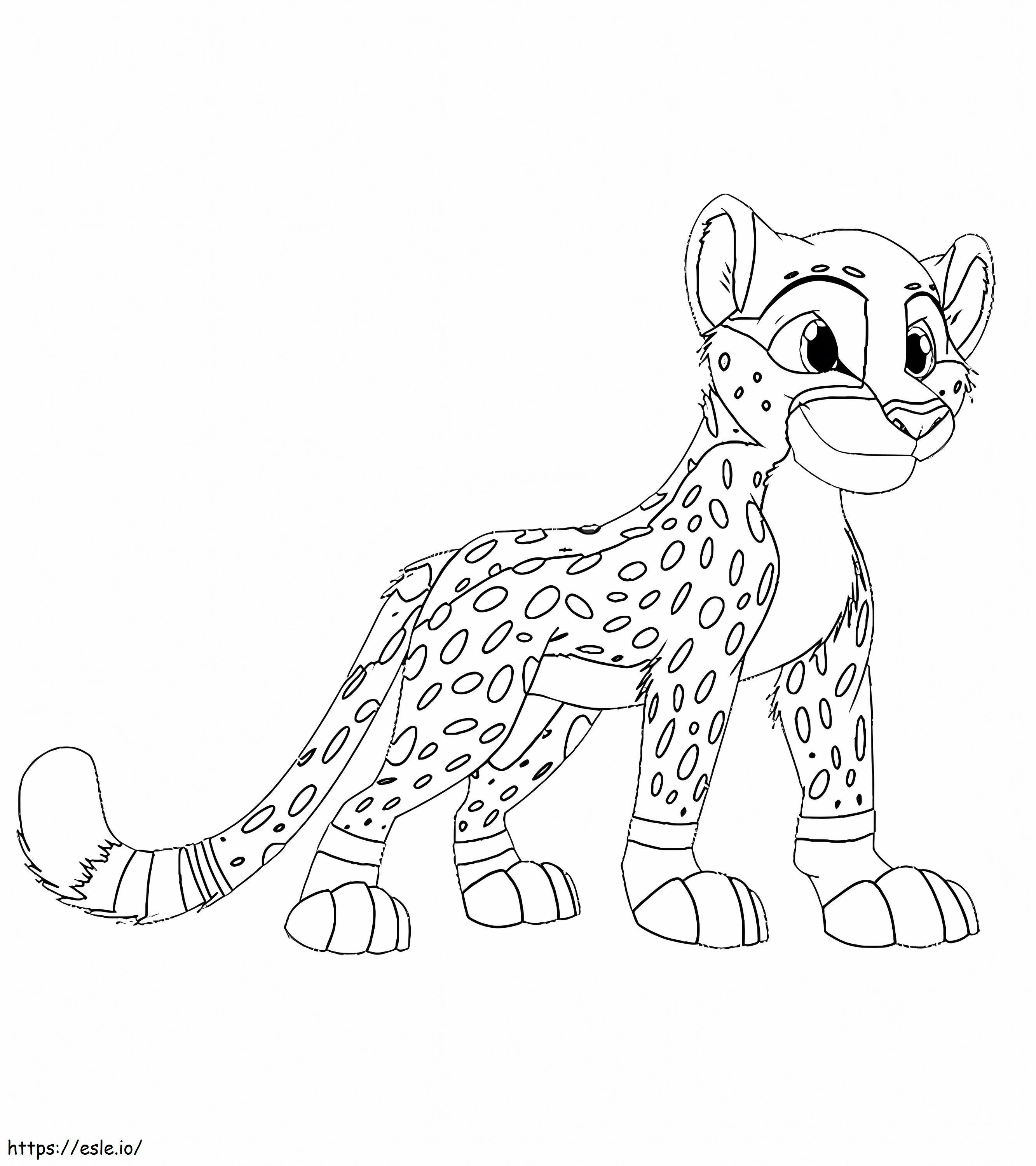 Cheetah dos desenhos animados para colorir