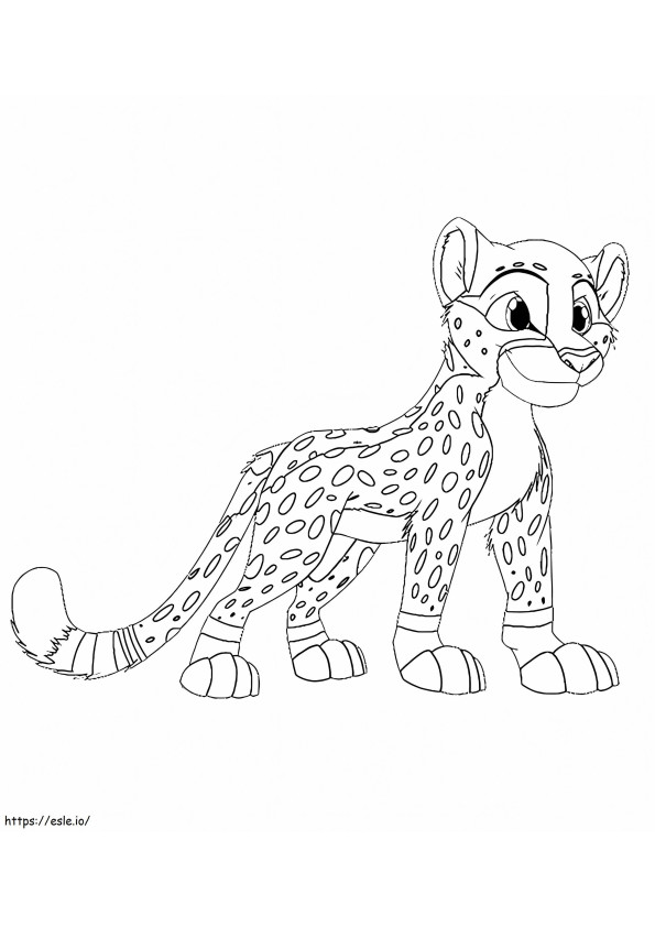 Kreskówka gepard kolorowanka