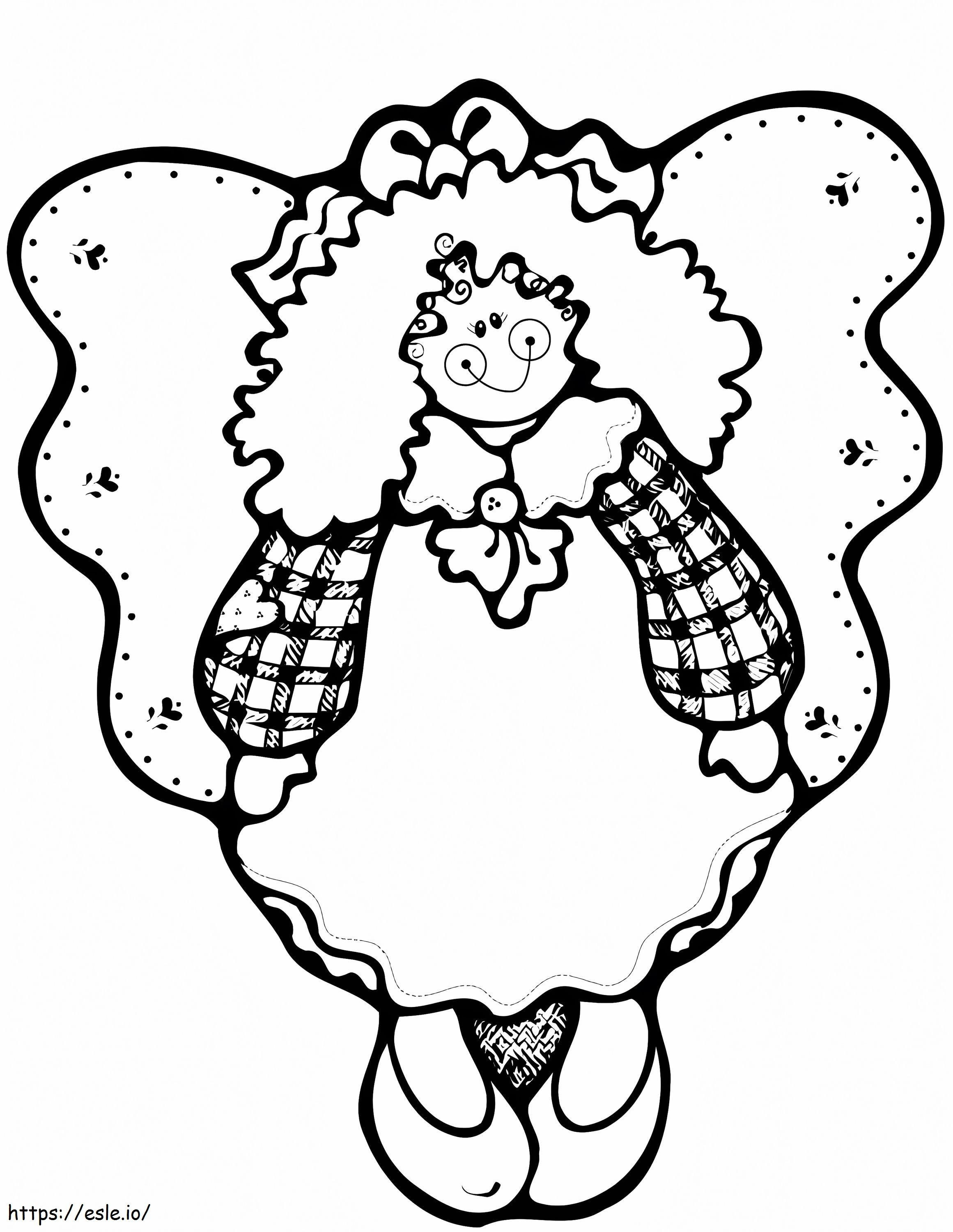 Little Christmas Angel coloring page