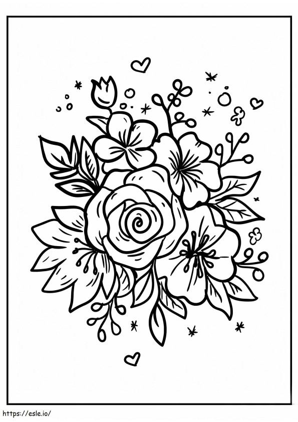 Beautiful Hard Flower coloring page