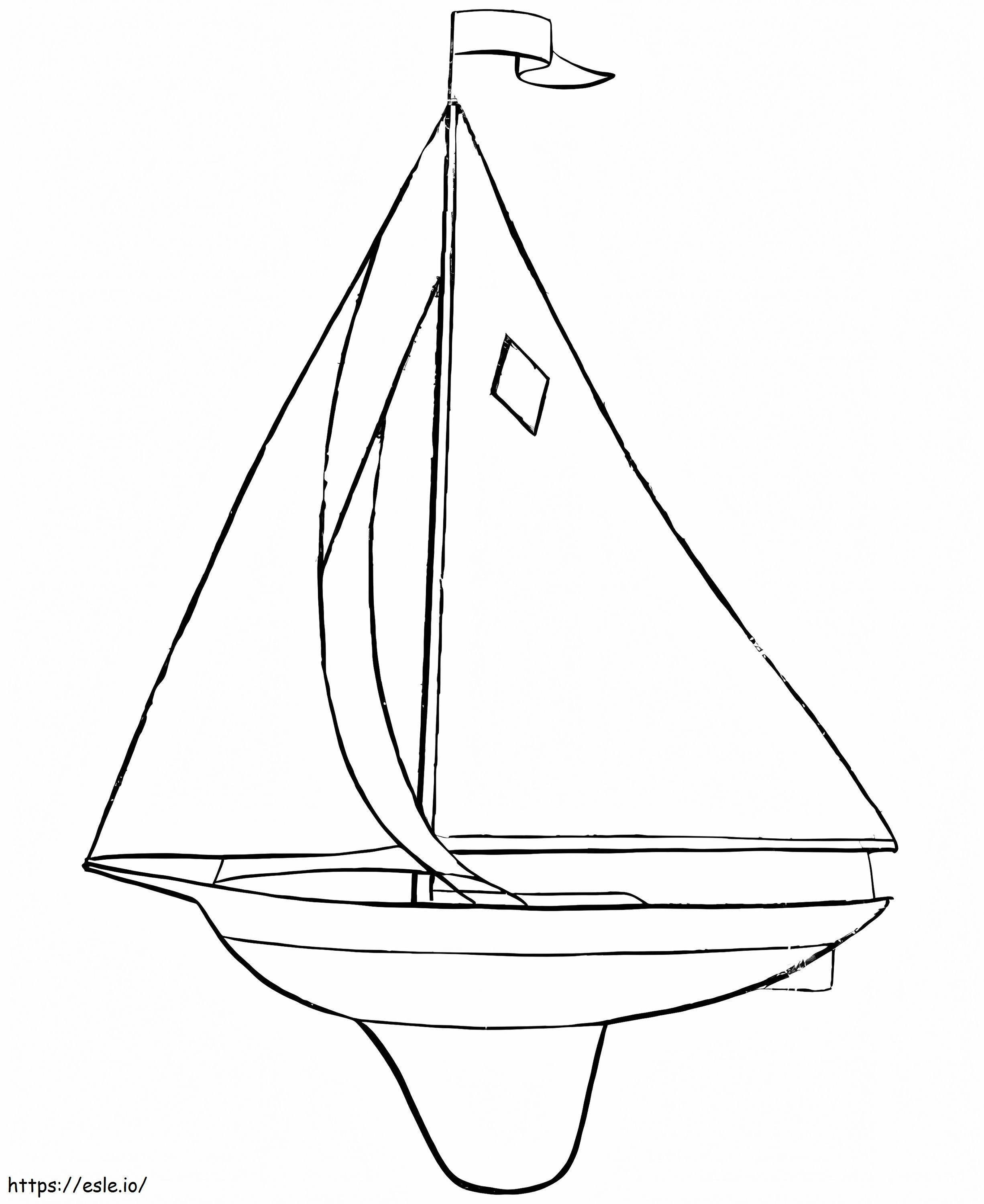 Free Sailing Boat coloring page