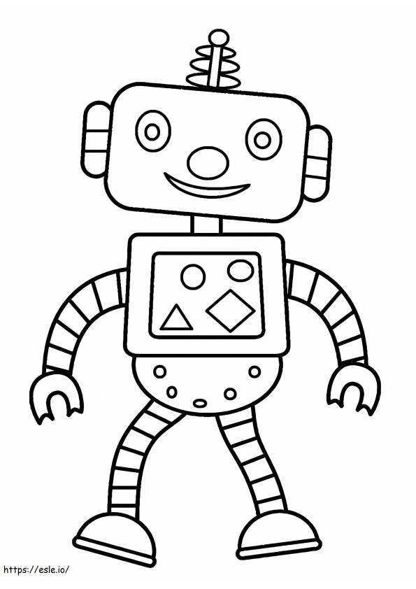 Cute Robot coloring page