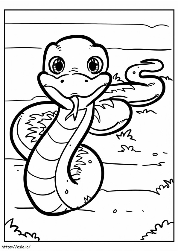 Snake Walking coloring page