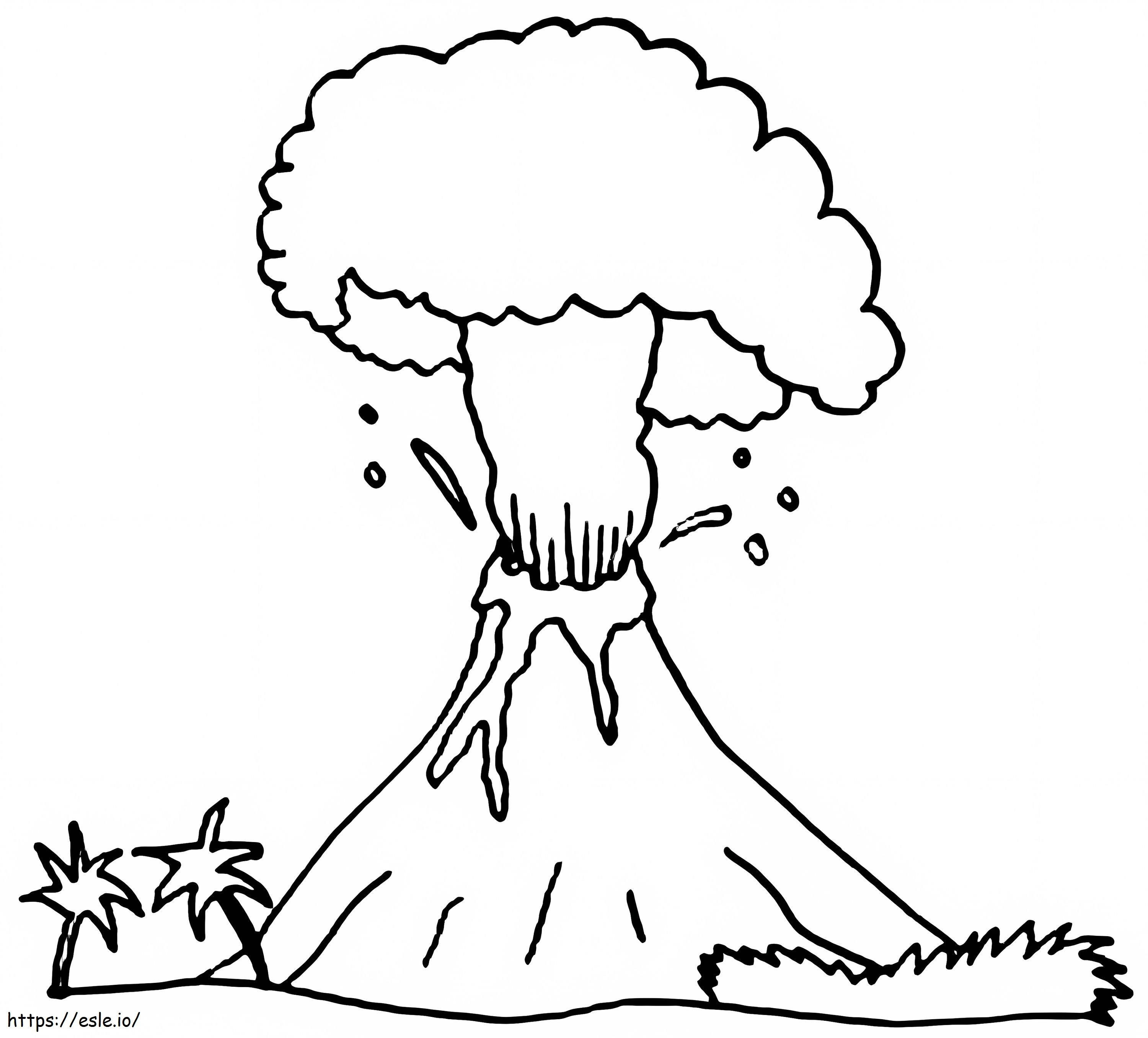 Gunung berapi 6 Gambar Mewarnai