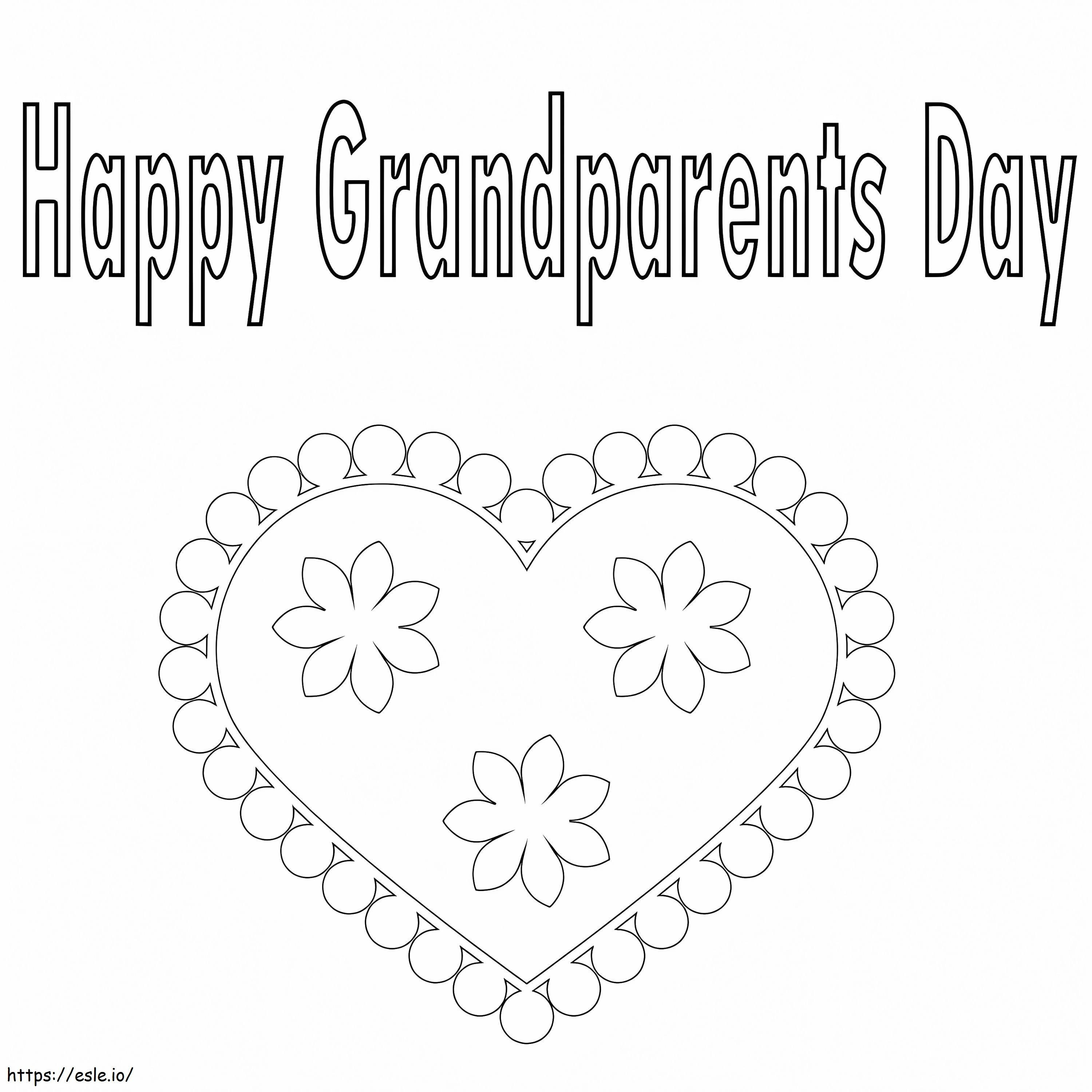 Szczęśliwego Dnia Babci i Dziadka 2 kolorowanka