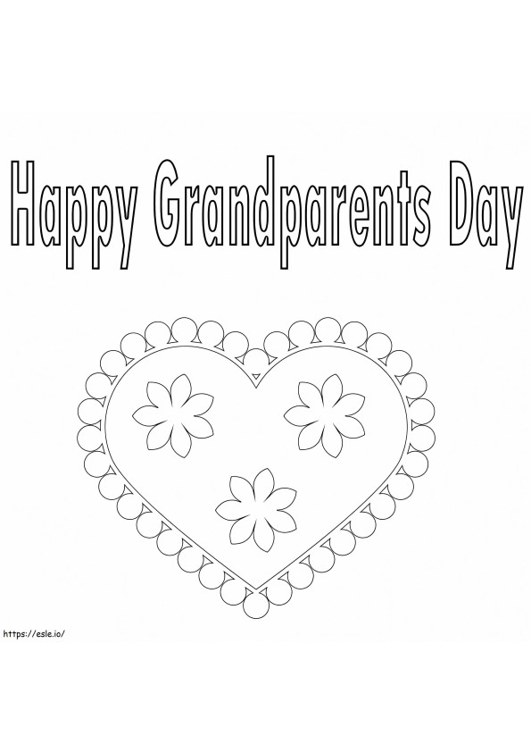 Coloriage Heureux grands-parents jour 2 à imprimer dessin