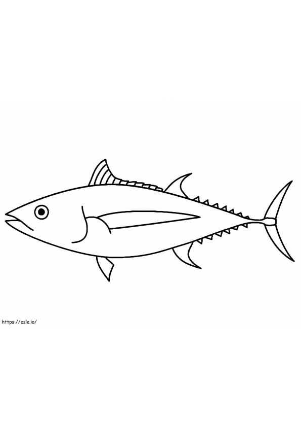Ikan Tuna Cetak Gambar Mewarnai