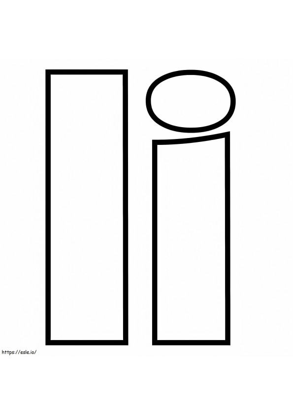 Letter I 4 coloring page