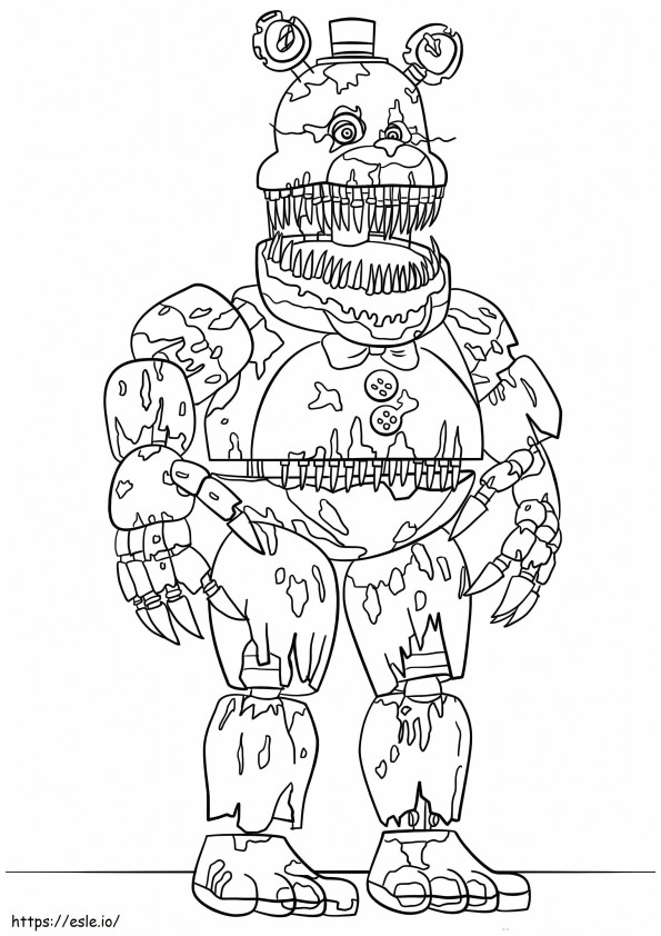 Nightmare Freddy coloring page