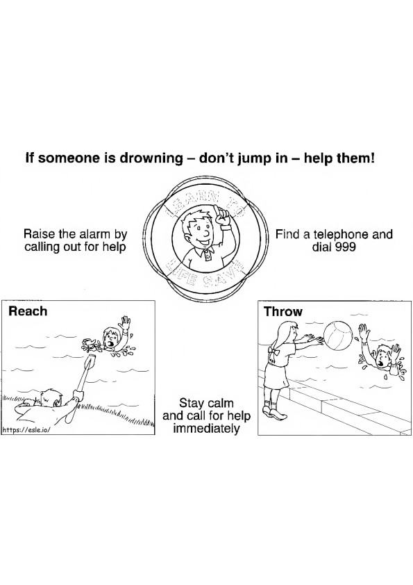 Free Printable Water Safety coloring page